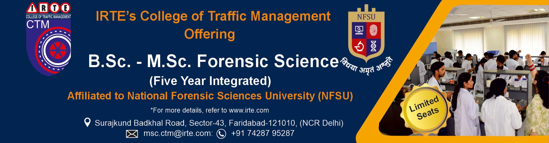 B.Sc. M.Sc. Forensic Science